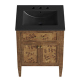 Onyx 24" Wood Bathroom Vanity in Black Brown