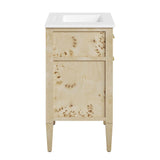Onyx 30" Wood Bathroom Vanity in White Burl
