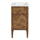Onyx 30" Wood Bathroom Vanity in White Brown