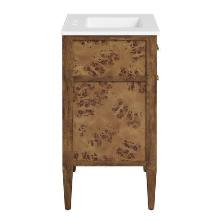 Elysian 30" Wood Bathroom Vanity in White Brown