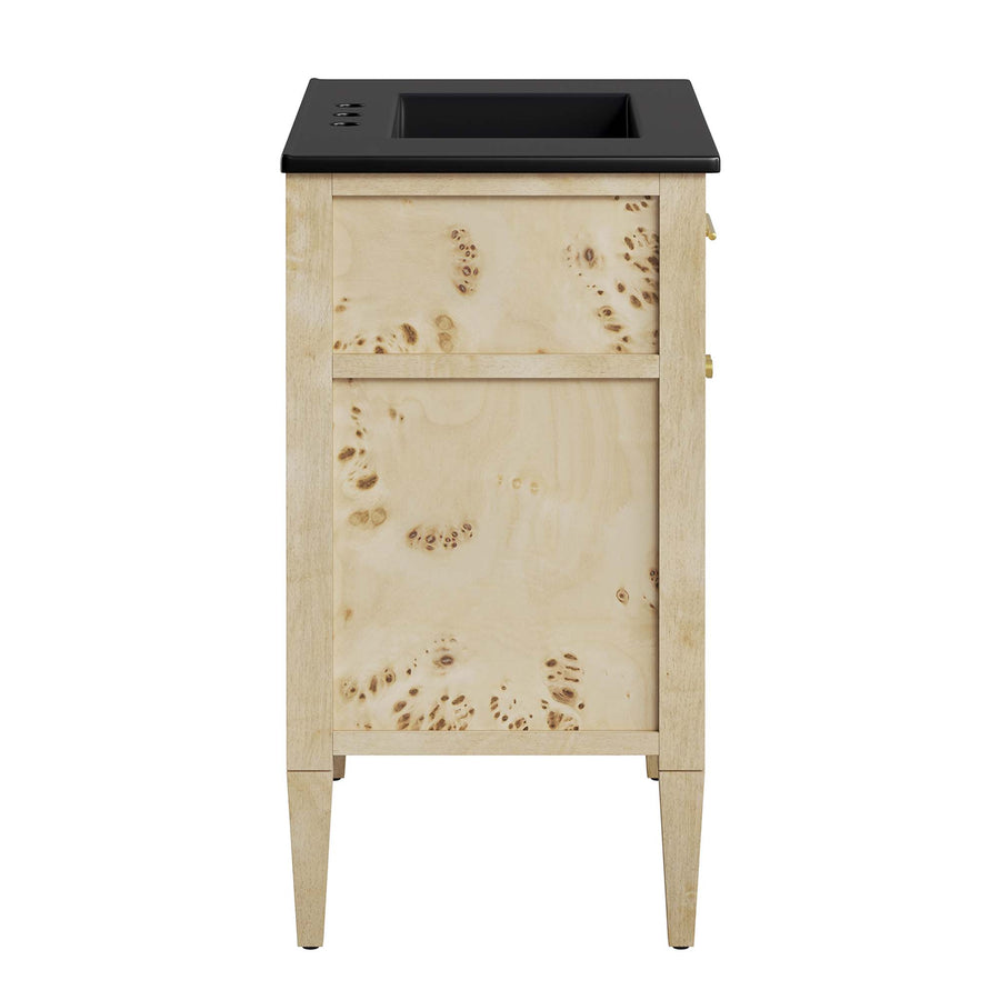 Onyx 30" Wood Bathroom Vanity in Black Burl
