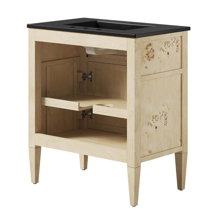 Elysian 30" Wood Bathroom Vanity in Black Burl
