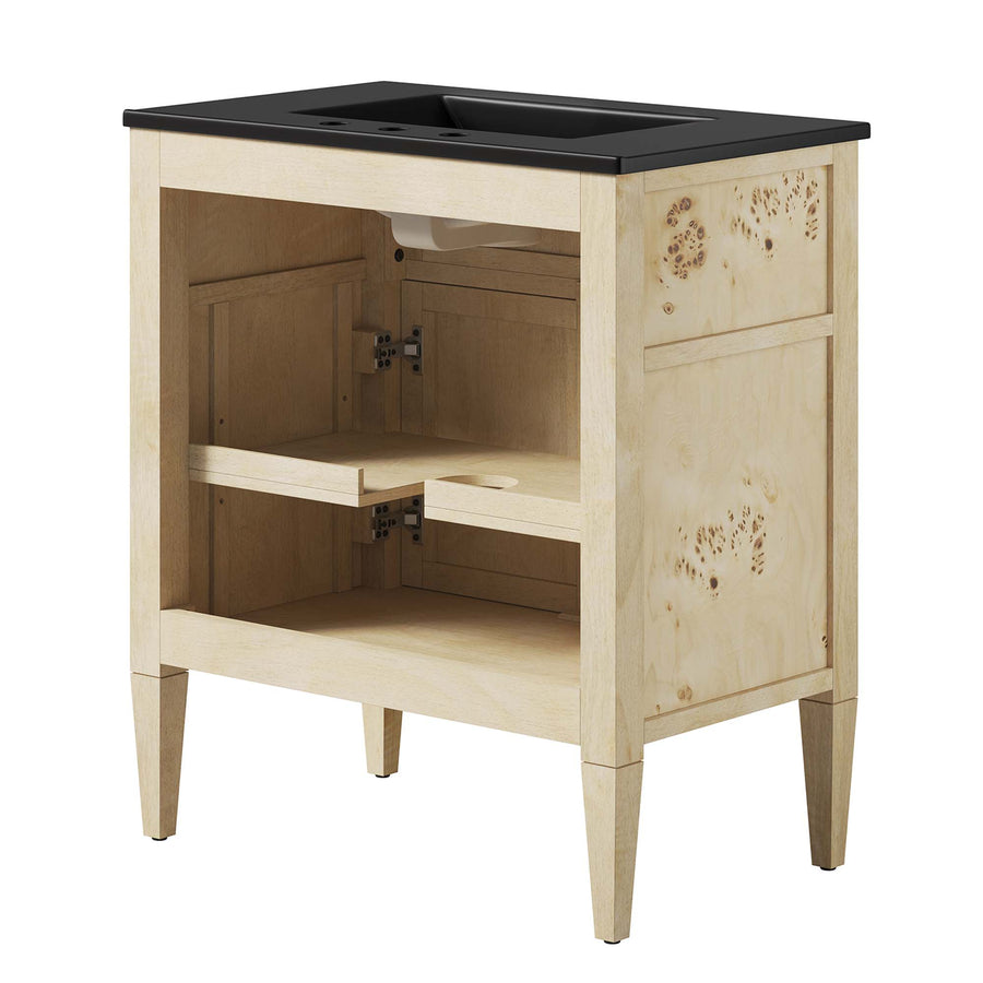 Onyx 30" Wood Bathroom Vanity in Black Burl