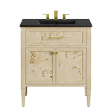 Onyx 30" Wood Bathroom Vanity in Black Burl