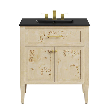 Elysian 30" Wood Bathroom Vanity in Black Burl