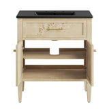 Onyx 30" Wood Bathroom Vanity in Black Burl