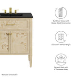 Onyx 30" Wood Bathroom Vanity in Black Burl