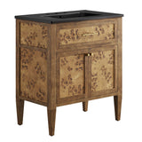 Onyx 30" Wood Bathroom Vanity in Black Brown