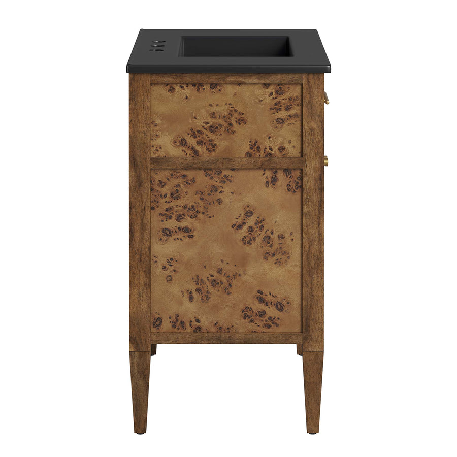 Onyx 30" Wood Bathroom Vanity in Black Brown