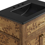 Onyx 30" Wood Bathroom Vanity in Black Brown