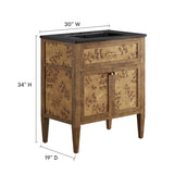 Onyx 30" Wood Bathroom Vanity in Black Brown