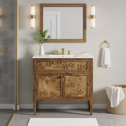 Elysian 36" Wood Bathroom Vanity by Furniture For America
