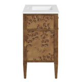 Onyx 36" Wood Bathroom Vanity in White Brown