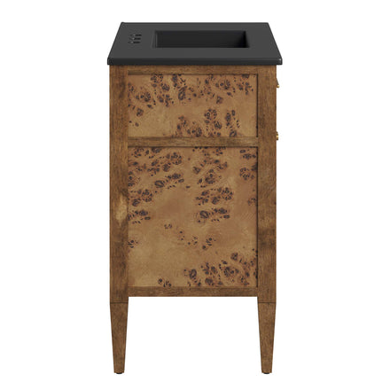 Elysian 36" Wood Bathroom Vanity in Black Brown