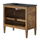 Onyx 36" Wood Bathroom Vanity in Black Brown