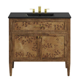 Onyx 36" Wood Bathroom Vanity in Black Brown