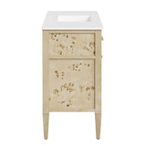 Onyx 48" Wood Single Sink Bathroom Vanity in White Burl