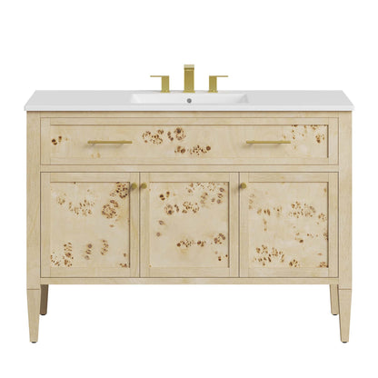 Elysian 48" Wood Single Sink Bathroom Vanity by Furniture For America