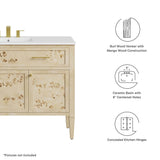 Onyx 48" Wood Single Sink Bathroom Vanity in White Burl