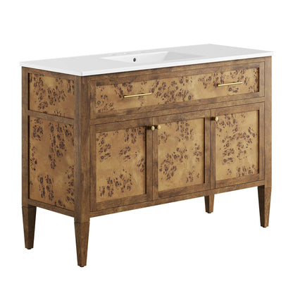 Elysian 48" Wood Single Sink Bathroom Vanity by Furniture For America