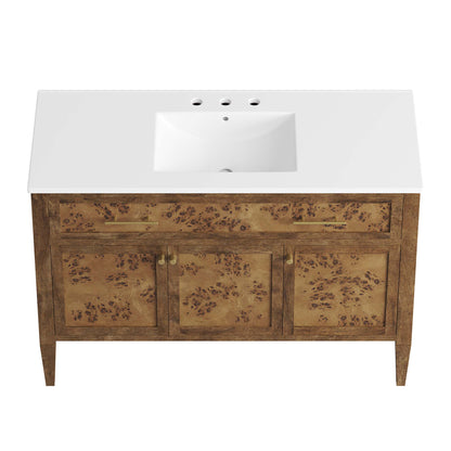 Elysian 48" Wood Single Sink Bathroom Vanity by Furniture For America