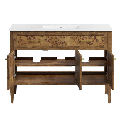 Elysian 48" Wood Single Sink Bathroom Vanity by Furniture For America
