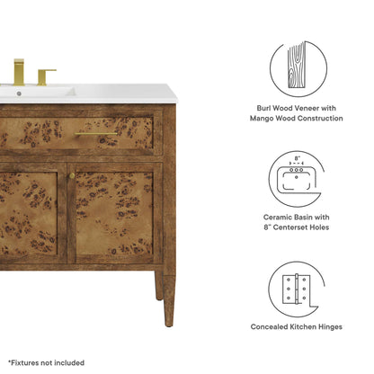 Elysian 48" Wood Single Sink Bathroom Vanity by Furniture For America