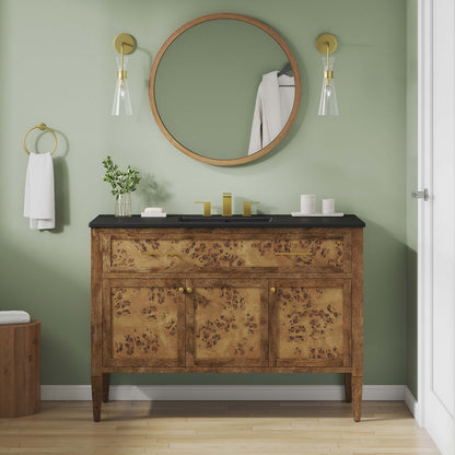 Elysian 48" Wood Single Sink Bathroom Vanity by Furniture For America