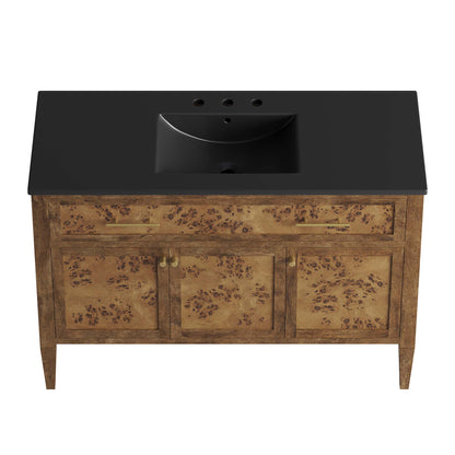 Elysian 48" Wood Single Sink Bathroom Vanity by Furniture For America