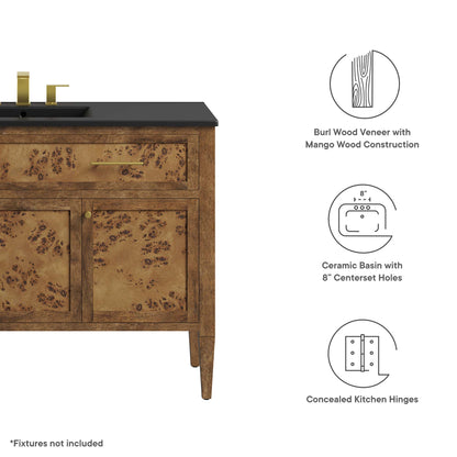 Elysian 48" Wood Single Sink Bathroom Vanity by Furniture For America