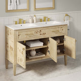 Onyx 48" Double Sink Bathroom Vanity in Burl