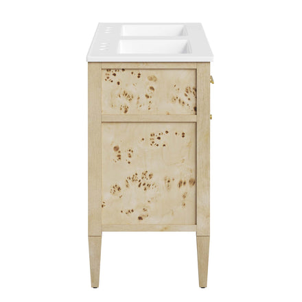 Elysian 48" Double Sink Bathroom Vanity in Burl