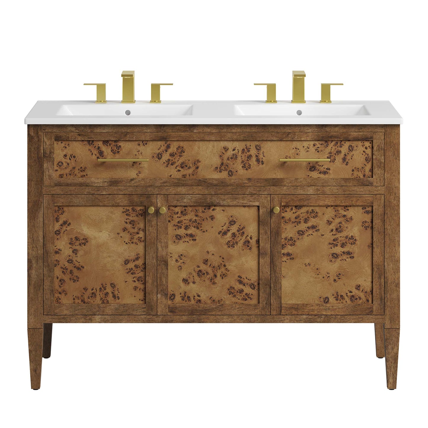 Elysian 48" Wood Double Sink Bathroom Vanity by Furniture For America