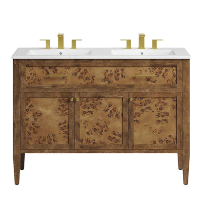 Elysian 48" Wood Double Sink Bathroom Vanity by Furniture For America