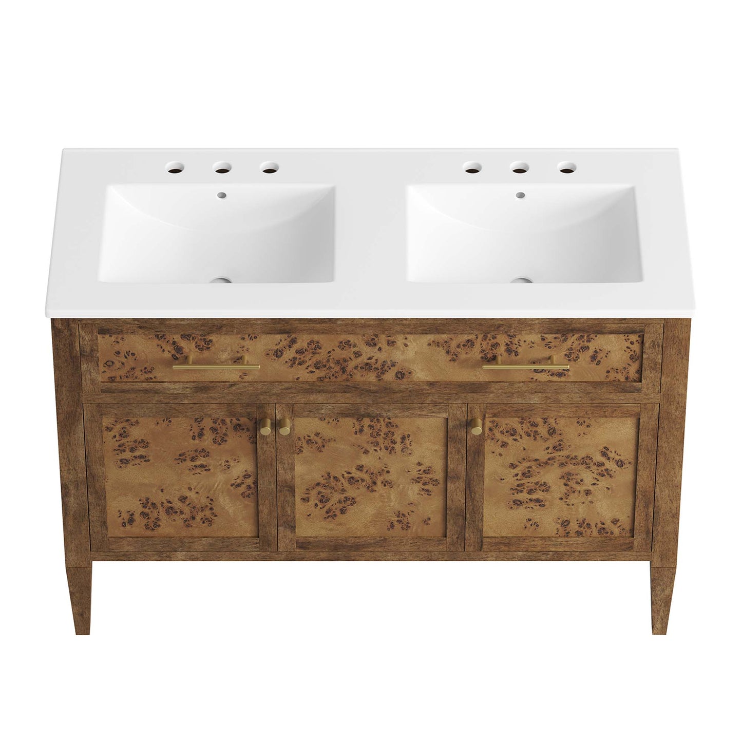 Elysian 48" Wood Double Sink Bathroom Vanity by Furniture For America