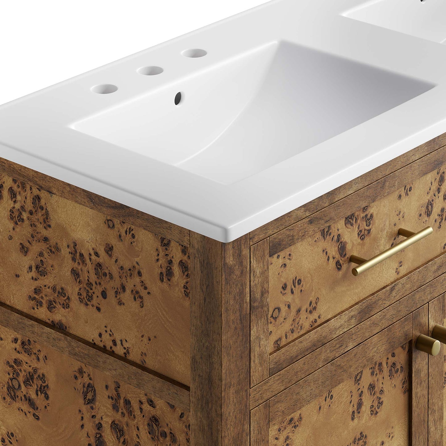Elysian 48" Wood Double Sink Bathroom Vanity by Furniture For America