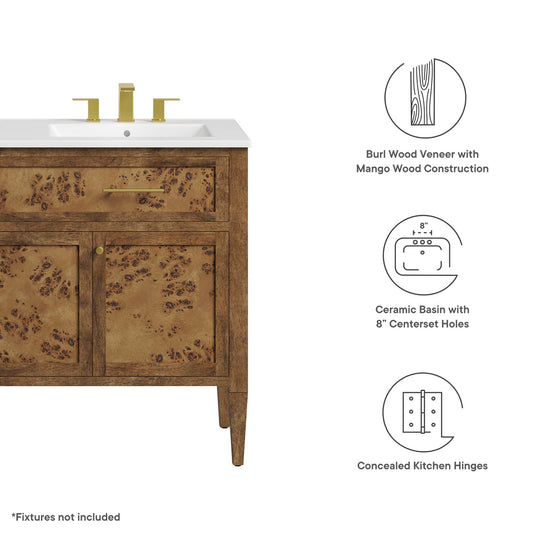 Elysian 48" Wood Double Sink Bathroom Vanity by Furniture For America