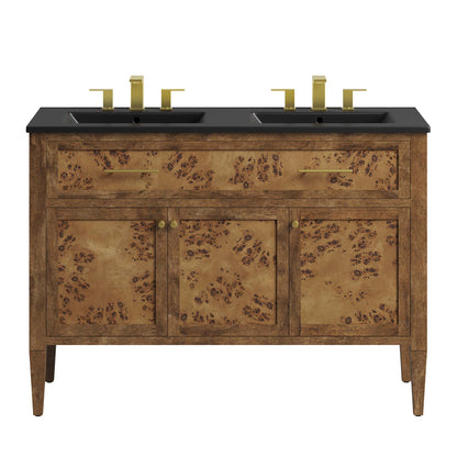 Elysian 48" Wood Double Sink Bathroom Vanity by Furniture For America