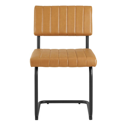 Parity Vegan Leather Dining Side Chairs Set of 2 by Furniture For America