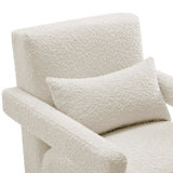 Potes Boucle Upholstered Armchair in Ivory