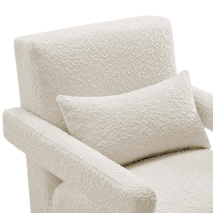 Mirage Boucle Upholstered Armchair by Furniture For America