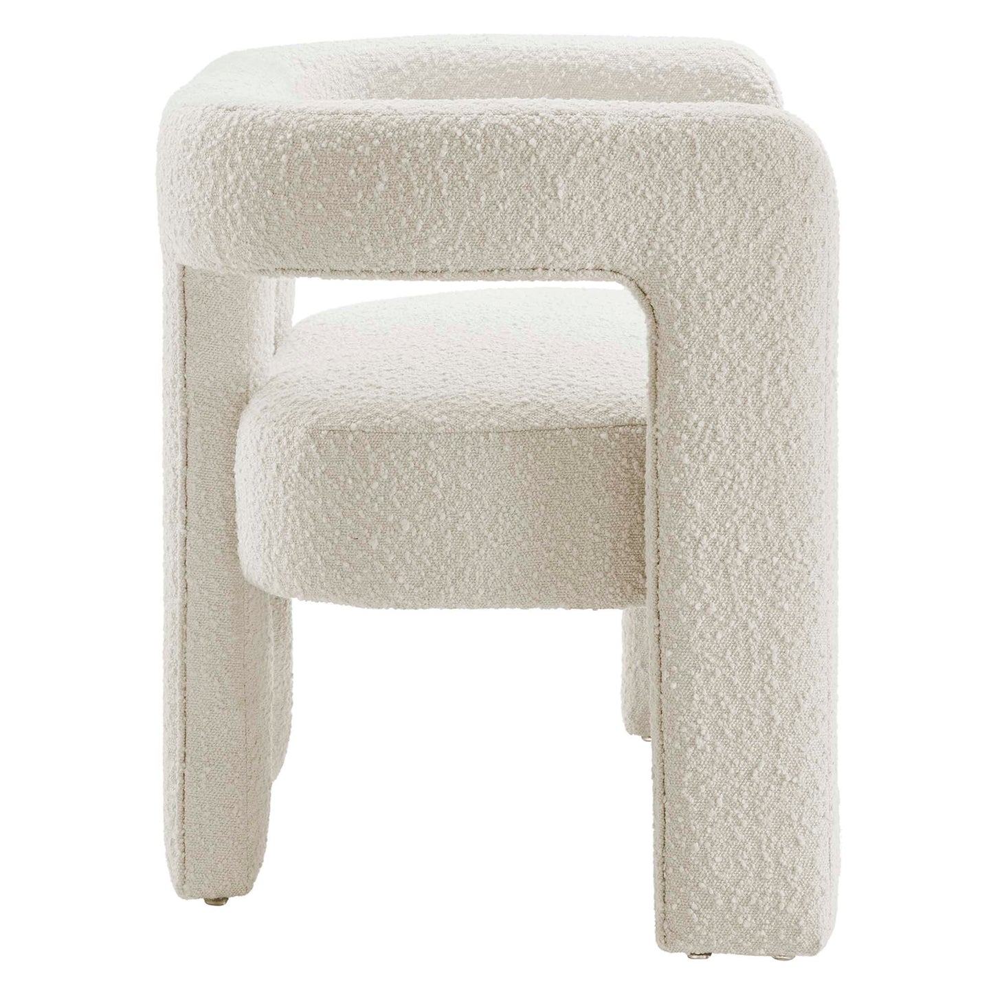 Cael Boucle Upholstered Loveseat in Ivory