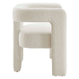 Cael Boucle Upholstered Loveseat in Ivory