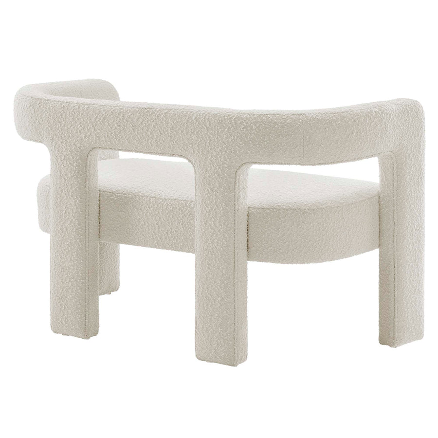 Cael Boucle Upholstered Loveseat in Ivory