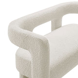 Cael Boucle Upholstered Loveseat in Ivory