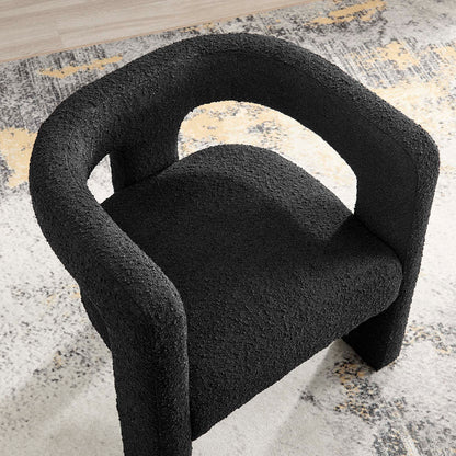 Kayla Boucle Upholstered Armchair by Furniture For America