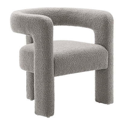 Kayla Boucle Upholstered Armchair by Furniture For America