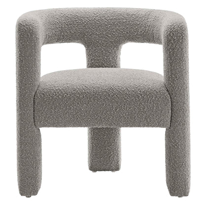 Kayla Boucle Upholstered Armchair by Furniture For America