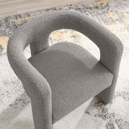 Kayla Boucle Upholstered Armchair by Furniture For America