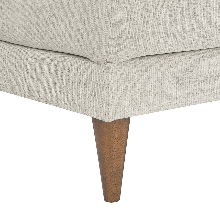 Manor Down Filled Overstuffed Ottoman in Ivory Fabric